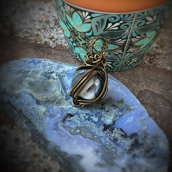 Hand Crafted Carved Jasper Bead Pendant - Picture 11 of 11